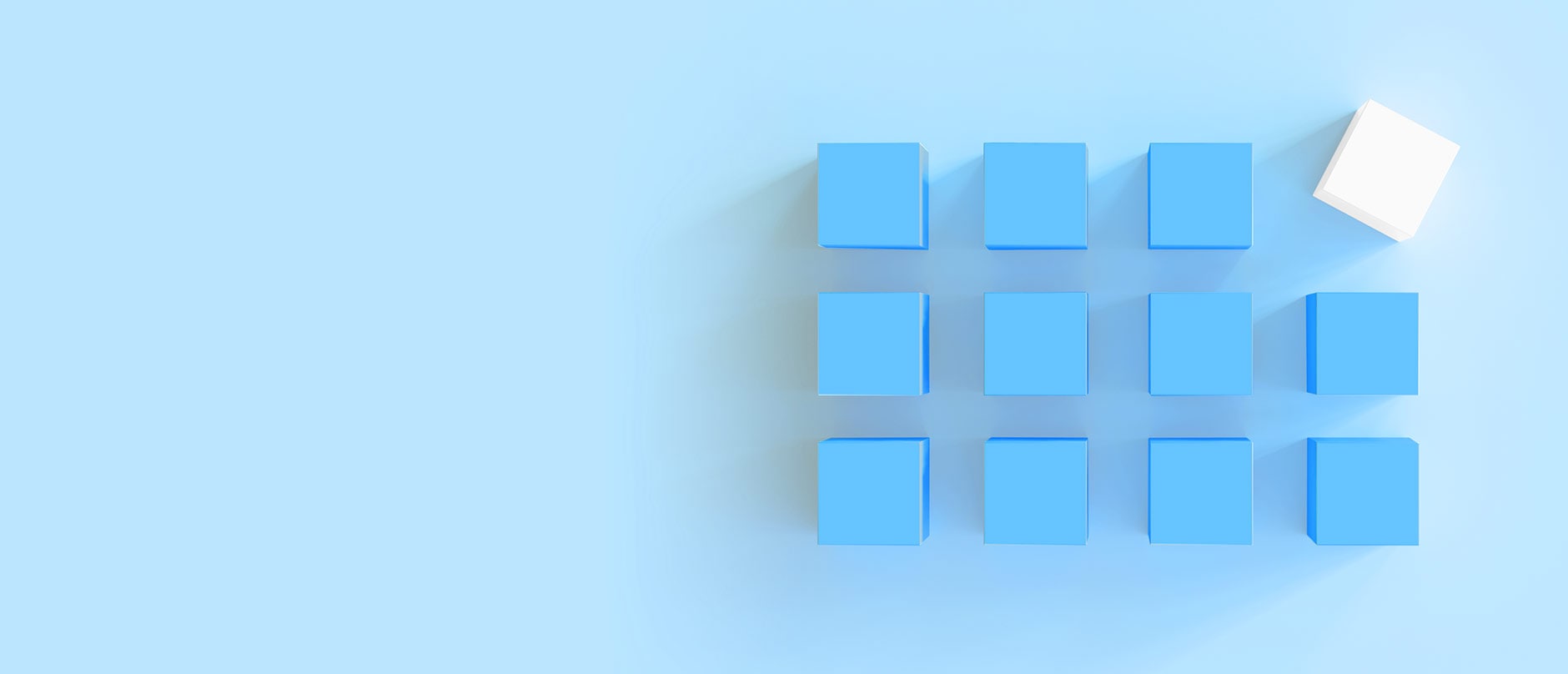 Blue and white blocks