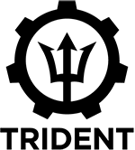 Trident black and white logo